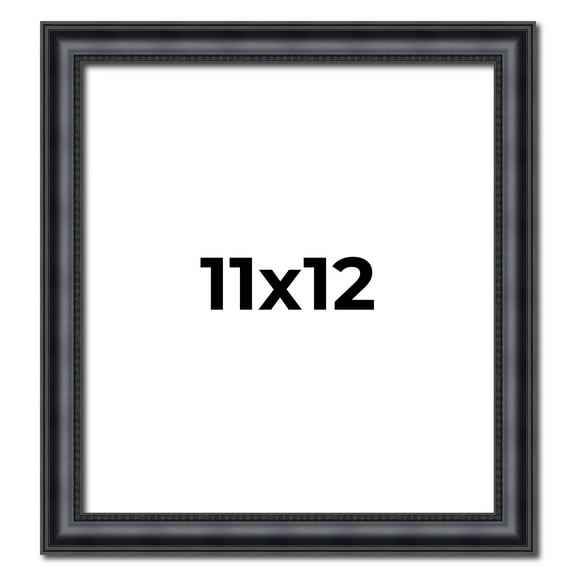 11x12 Frame Black Real Wood Picture Frame Width 1.25 inches | Interior Frame Depth 0.5 inches |