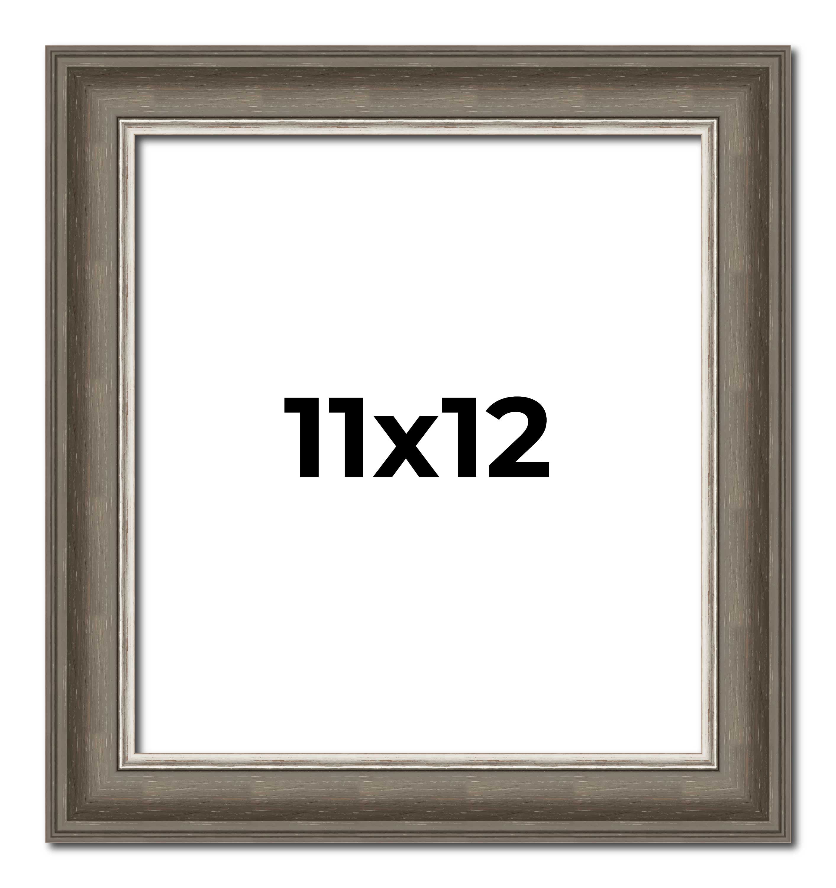 11x12 Frame Brown Solid Wood Picture Frame | 1.75 Inch Moulding Width ...