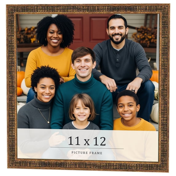 11x12 Frame Gold Kingsley Distressed Solid Wood Picture Frame Width 0.75 Inches | Interior Frame