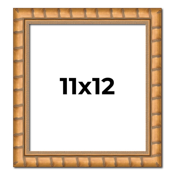 11x12 Frame Gold Real Wood Picture Frame Width 1.5 inches | Interior Frame Depth 0.5 inches |