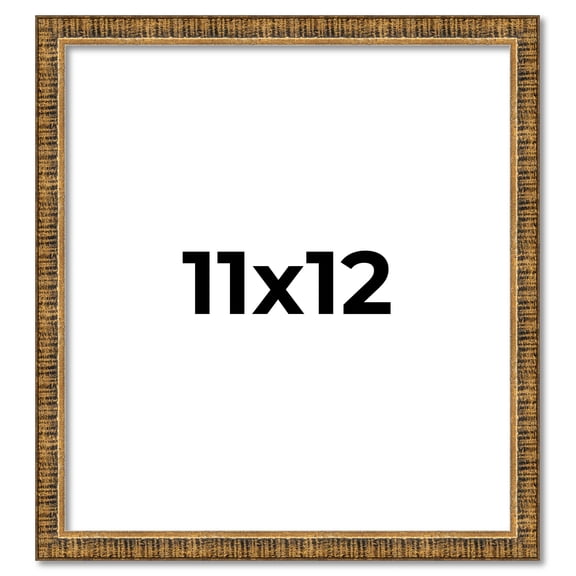 11x12 Frame Gold Solid Wood Picture Frame - Complete Modern Photo Frame Includes UV Acrylic