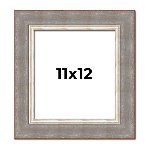 11x12 Frame Grey Real Wood Picture Frame Width 2.75 Inches | Interior Frame Depth 0.5 Inches |