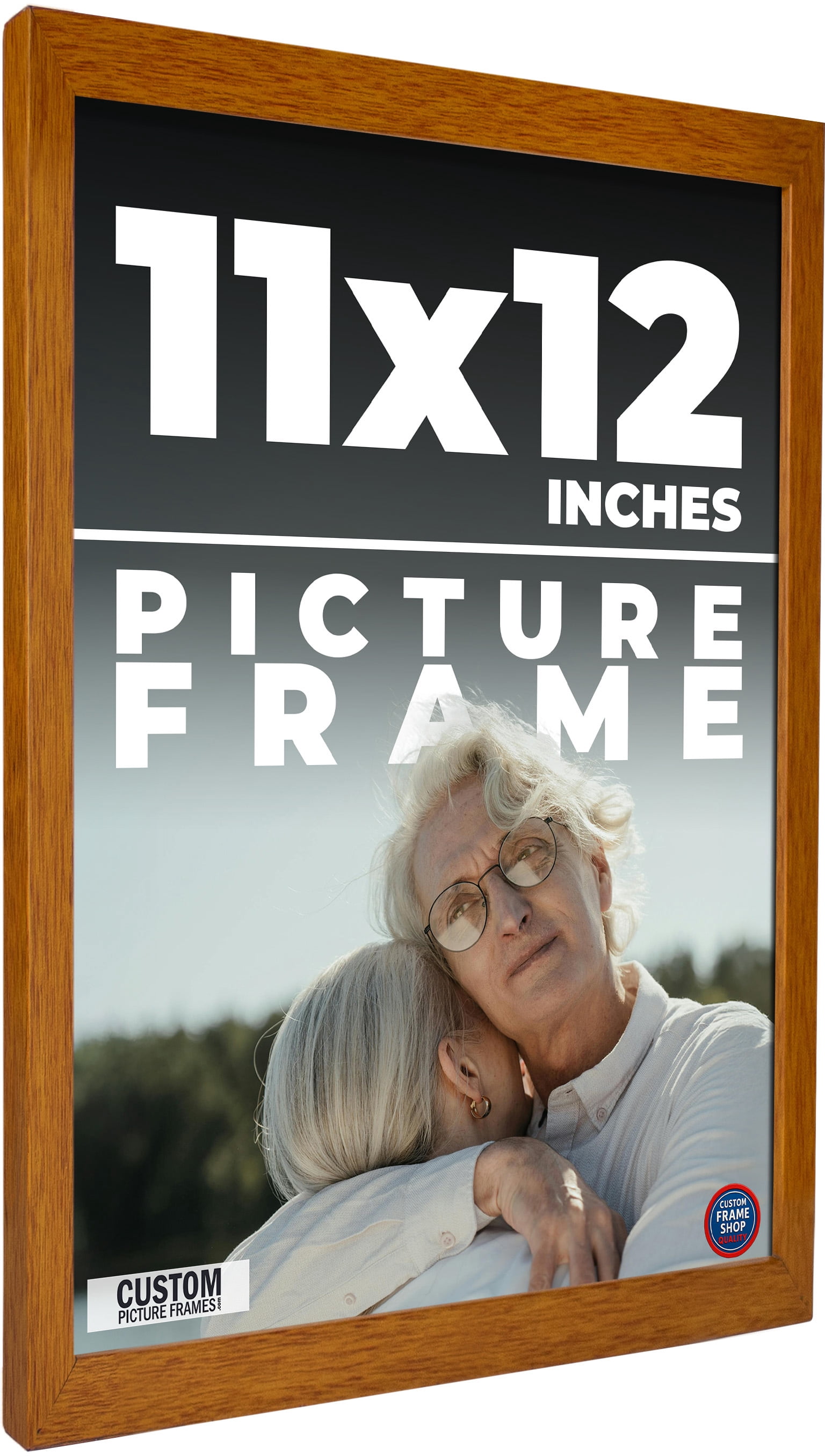 11x12 Honey Brown Real Wood Picture Frame Width 0.75 inches | Interior ...
