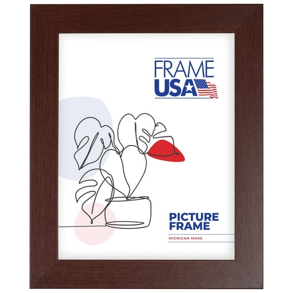 11x12 Picture Frame Red Affordable Medium Style 76808-858, 1.25 Inch MDF Moulding, Includes Glass and Backing, Wall Display Frame for Art, Posters, or Photos Frame USA