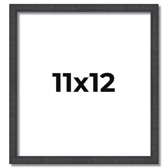 11x12 Rustic Brown Real Wood Picture Frame Width 0.75 inches | Interior Frame Depth 0.5 inches |