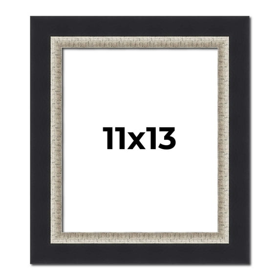 11x13 Frame Black Real Wood Picture Frame Width 2.25 Inches | Interior Frame Depth 0.5 Inches |
