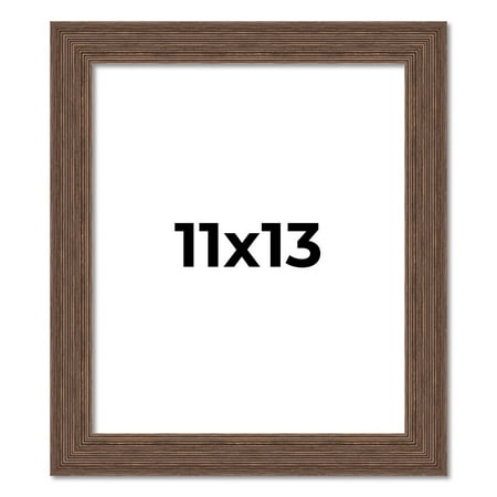 11x13 Frame Brown Distressed Barnwood Picture Frame | Rustic Farmhouse Photo Frame Includes UV
