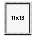 thumbnail image 1 of 11x13 Frame Brushed Silver Solid Wood Picture Frame | 0.75 Inch Moulding Width | Rabbet Depth 0.75, 1 of 5