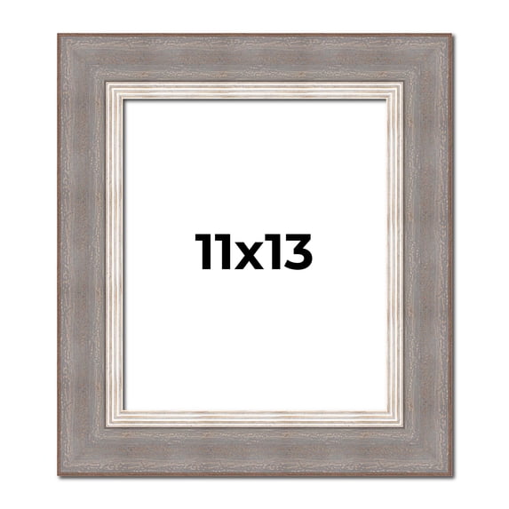 11x13 Frame Grey Real Wood Picture Frame Width 2.75 Inches | Interior Frame Depth 0.5 Inches |
