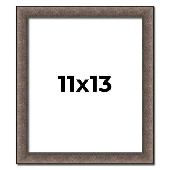 11x13 Frame Silver Real Wood Picture Frame Width 1.25 Inches | Interior Frame Depth 0.5 Inches |