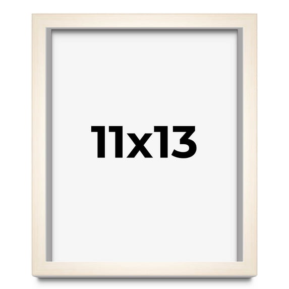 11x13 Frame White Wheat Solid Wood Picture Frame | Moulding Width 0.75 Inches | Interior Depth 0.5