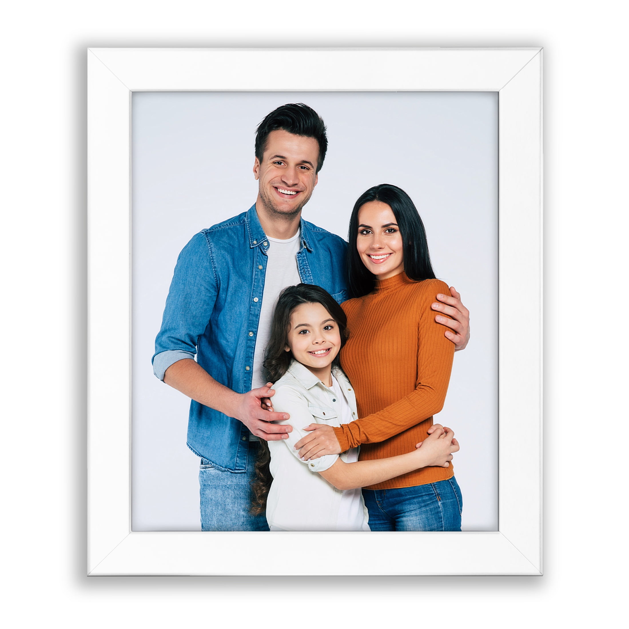 11x14 1.25" White Wood Picture Frame, No Mat