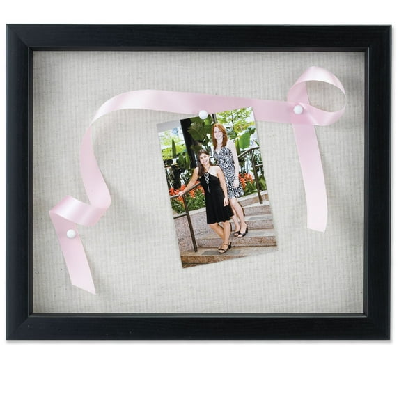 11x14 Black Shadow Box Frame - Linen Inner Display Board
