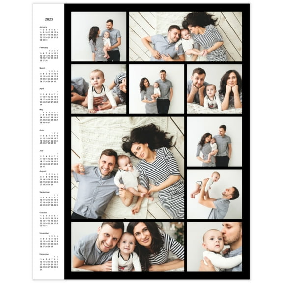 11x14 Calendar Collage Poster, Glossy Photo Paper