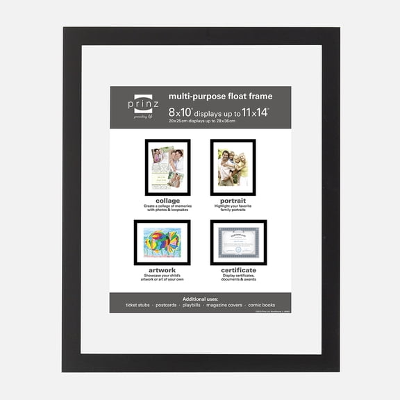 Prinz 11x14 Crosby Float Frame Black Wood