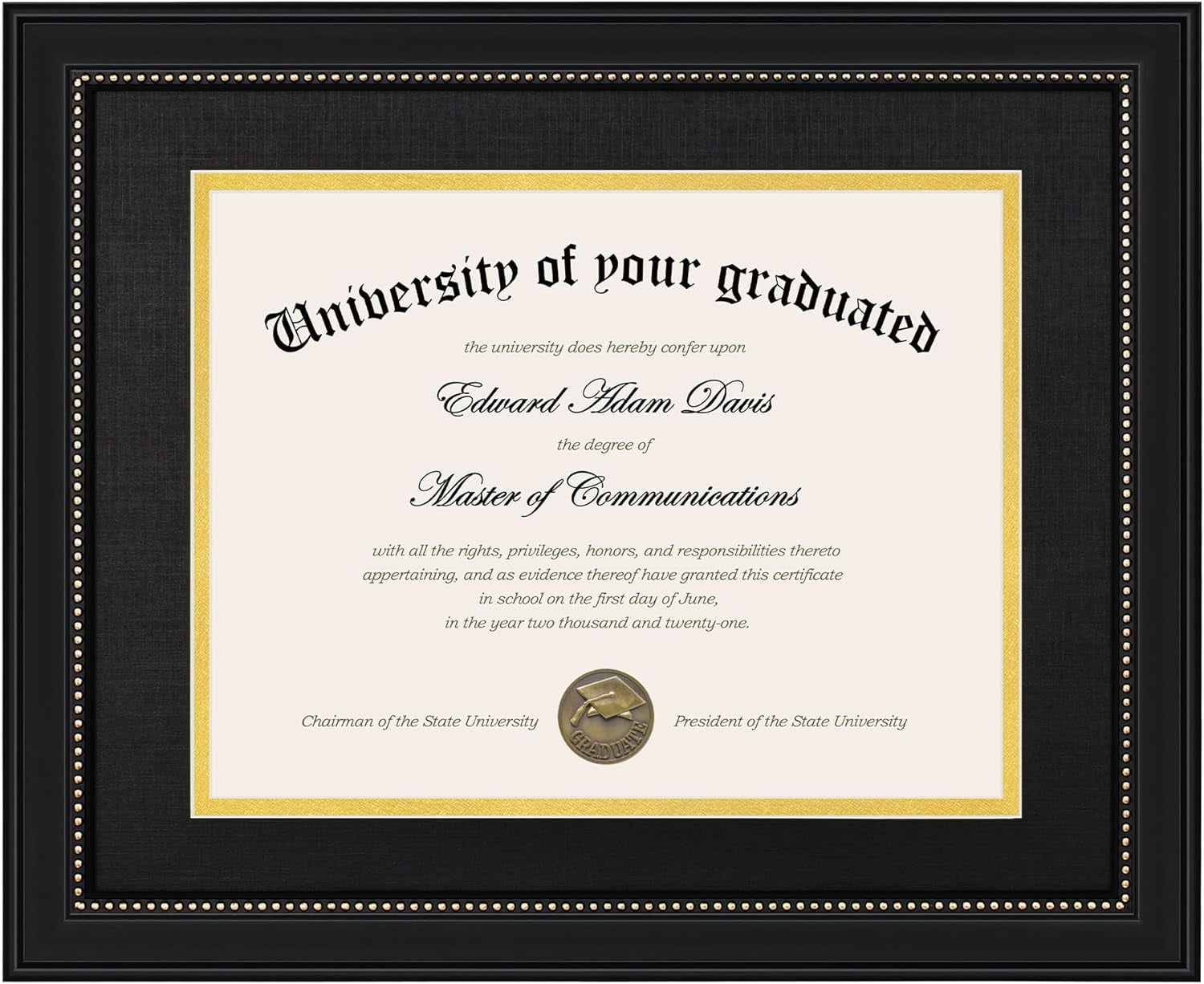 11x14 Diploma Frame with High Definition Glass, Display 8.5x11 ...