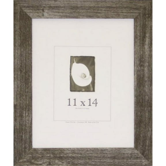 11x14 Farmhouse Barnwood Picture Frame w/Real Glass Charcoal