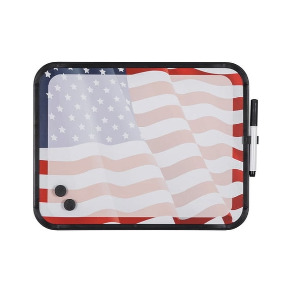 11x14" Flag Design Magnetic Dry Erase Boards, Black Plastic Frame