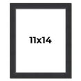 thumbnail image 1 of 11x14 Frame Black Real Wood Picture Frame Width 1.25 Inches | Interior Frame Depth 0.5 Inches |, 1 of 8