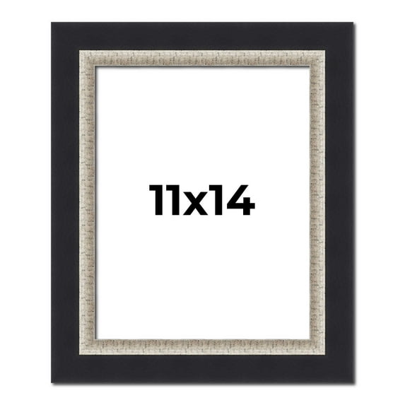 11x14 Frame Black Real Wood Picture Frame Width 2.25 Inches | Interior Frame Depth 0.5 Inches |