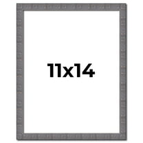 11x14 Frame Blue Kingsley Pewter Solid Wood Picture Frame Width 0.75 Inches |Interior Depth 0.5
