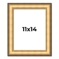 thumbnail image 1 of 11x14 Frame Gold Plein Aire Solid Wood Picture Frame Width 2 Inches | Interior Frame Depth 0.5, 1 of 8