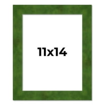 11x14 Frame Green Burl Solid Wood Picture Frame | 1.75 Inches Moulding Width | Interior Frame Depth