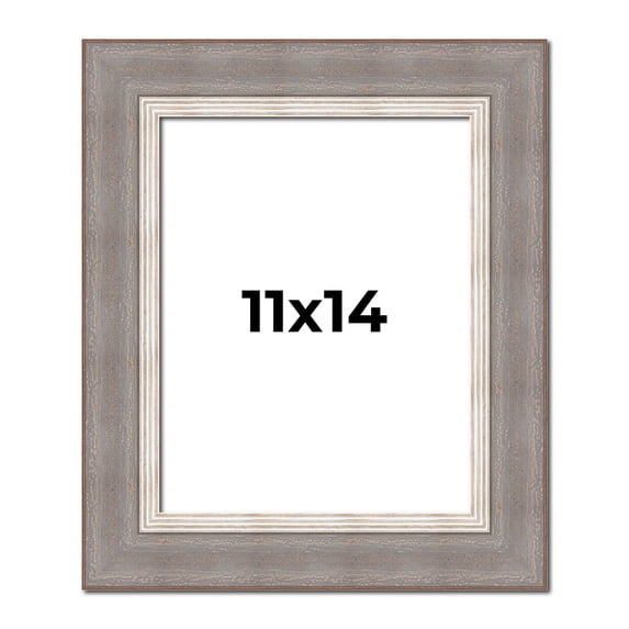 11x14 Frame Grey Real Wood Picture Frame Width 2.75 Inches | Interior Frame Depth 0.5 Inches |