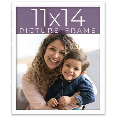 11x14 Frame White Real Wood Picture Frame Width 0.75 inches | Interior Frame Depth 0.5 inches |