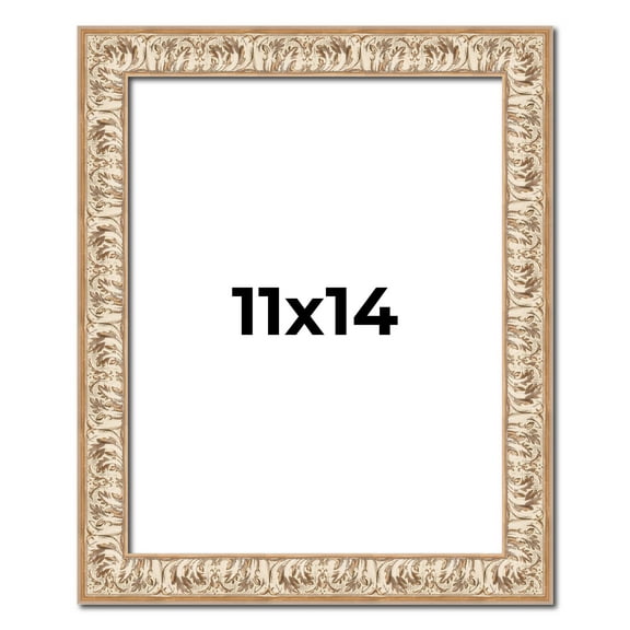 11x14 Frame White Real Wood Picture Frame Width 1.5 inches | Interior Frame Depth 0.5 inches |