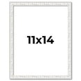 thumbnail image 1 of 11x14 Frame White Scuffed Rustic Solid Wood Picture Frame | 0.75 Inch Moulding Width| Includes UV, 1 of 8