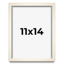 11x14 Frame White Wheat Solid Wood Picture Frame | Moulding Width 0.75 Inches | Interior Depth 0.5