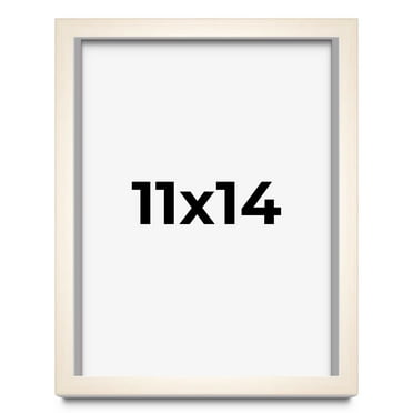 11x14 Frame White Wheat Solid Wood Picture Frame | Moulding Width 0.75 Inches | Interior Depth 0.5