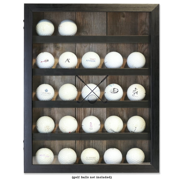 11x14 Golf Ball Shadow Box Display Case - Holds 25 Logo Balls