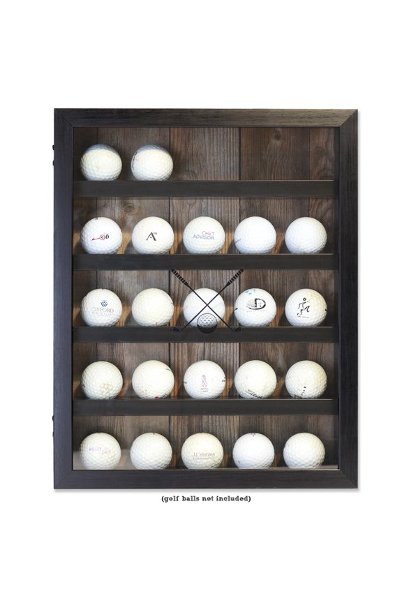 11x14 Golf Ball Shadow Box Display Case - Holds 25 Logo Balls