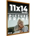 thumbnail image 1 of 11x14 Honey Brown Real Wood Picture Frame Width 0.75 inches | Interior Frame Depth 0.5 inches |, 1 of 8