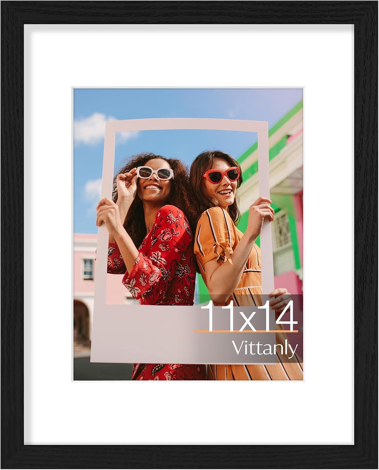 11x14 Picture Frame, Display Pictures 8x10 with Mat or 11x14 without ...