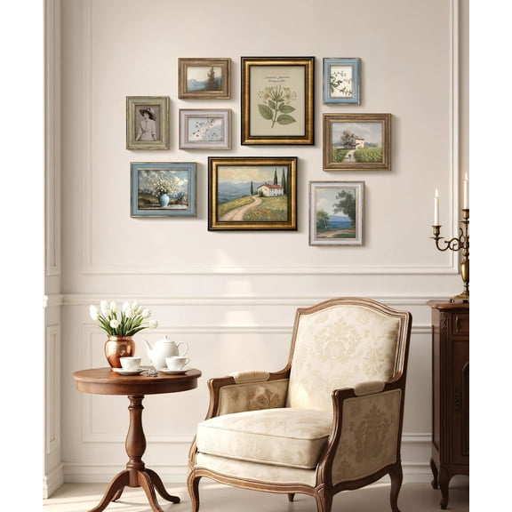 11x14 Picture Frame Set of 2 Black Gold Photo Frame Vintage Elegant Frames Antique Distressed Retro Home Decor Wall Hanging Tabletop Artwork Anniversary Birthday for Family Friends