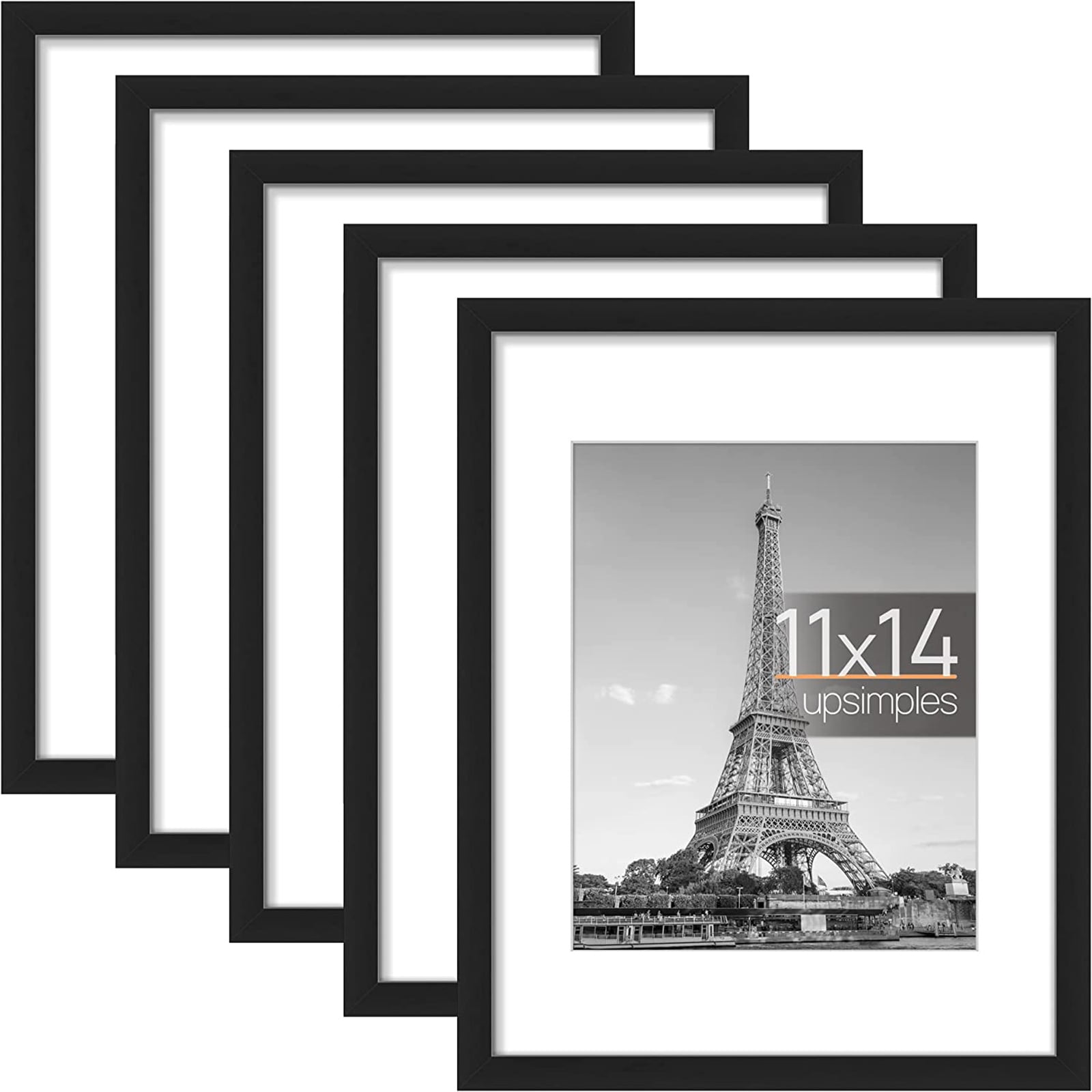 Classic & Durable 11x14 Picture Frame Set of 5, Easy Mounting, Ideal