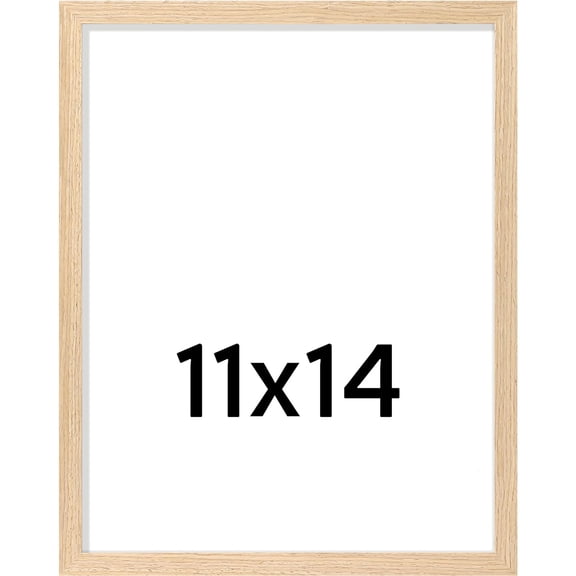 11x14 Picture Frame, Solid Wood Frame with Plexiglass,Includes 8x10 Mat,Wall Mounting Hardware,Perfect for Home Decor Office Decor Nursery Decor,Showcase Family Photos Artwork Diplomas, Natural