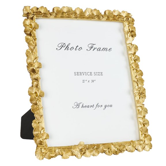 11x14 Picture Frame Vintage Frames Ornate Leaf Textured Hand-crafted With Glass Front For Tabletop Display Retro Design Home Decor