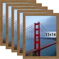 thumbnail image 1 of 11x14 Picture Frame Wall Hanging Photo Frame, Brown, 5 Pack, 1 of 6