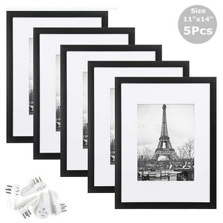 Americanflat 5 Pack Of 16x20 Frames With 11 X 14 Mat - Plexiglass Cover -  Black : Target