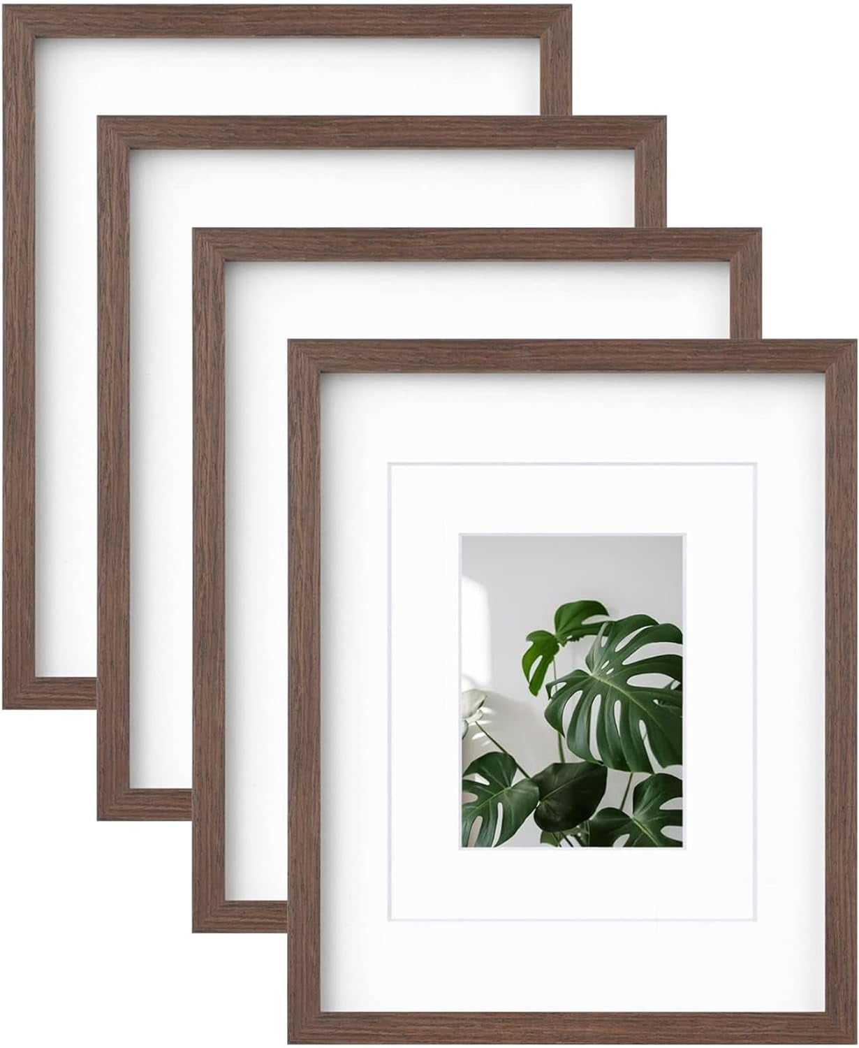 11x14 Picture Frames Set of 4, Made of Solid Wood Covered by Plexiglass ...