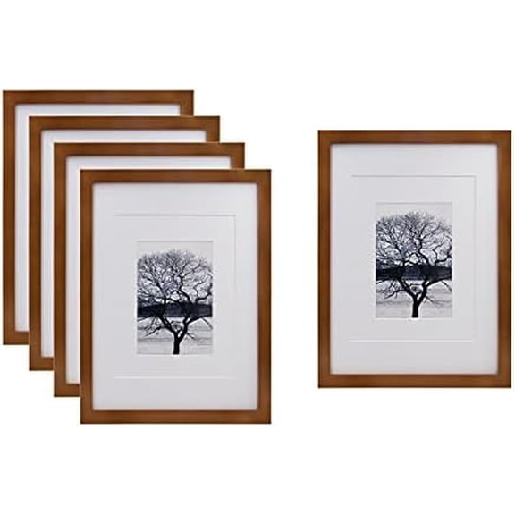 11x14 Picture Frames Set of 5 Light Brown$$Home Decor, Kitchen, & Other