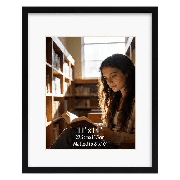 11x14 Picture Frames with Mat for 8x10 Photos, Black