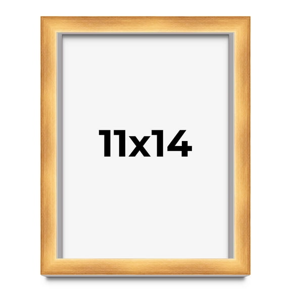 11x14 Shadow Box Bronze Cross-Brushed Display Frame | 1.625 Inches Deep Solid Wood | UV Resistant