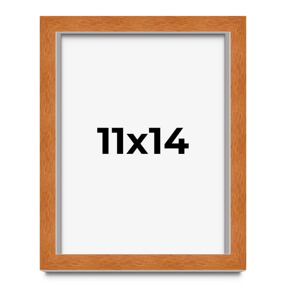 11x14 Shadow Box Frame Brown | 0.875 Inches Deep Real Wood Contemporary Shadowbox Display Frame |