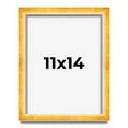 thumbnail image 1 of 11x14 Shadow Box Frame Gold | 1.625 Inches Deep Real Wood Traditional Shadowbox Display Frame | UV, 1 of 5