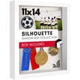 thumbnail image 1 of 11x14 Shadow Box Frame with Shatter-Resistant Glass - Silhouette Collection - Large Shadow Box Display Case for Tabletop and Wall Display - White with Soft Felt Back, 1 of 4